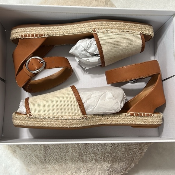 Rag & Bone Anteros Leather Espadrille Flats Tan Canvas Size 10 | NWT - Picture 13 of 13